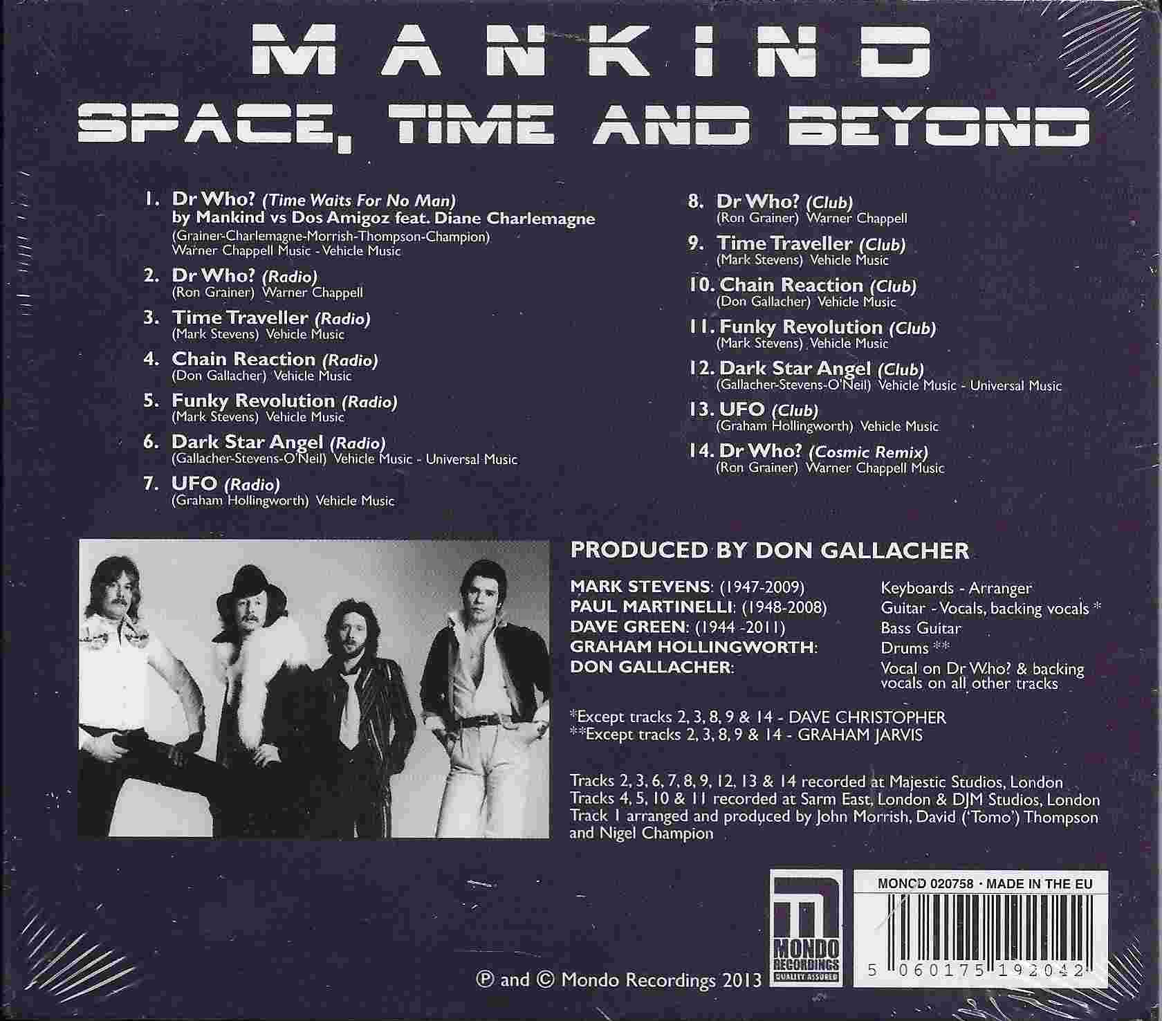 Picture of MONCD 020758 Space, time and beyond by artist Mankind from the BBC records and Tapes library